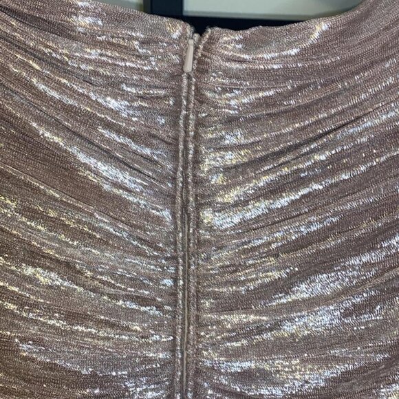 TADASHI SHOJI Constance Pleated Gown in Stretch-lamé - Picture 6 of 9